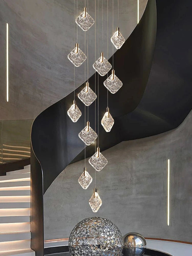 Modern Crystal Ceiling Pendant Chandelier for Living Room, Staircase & Restaurant - Hans Lumiere