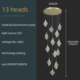 Modern Crystal Ceiling Pendant Chandelier for Living Room, Staircase & Restaurant - Hans Lumiere