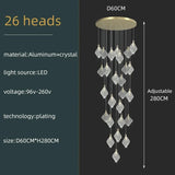 Modern Crystal Ceiling Pendant Chandelier for Living Room, Staircase & Restaurant - Hans Lumiere