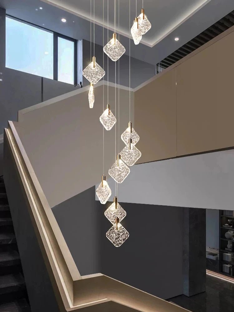 Modern Crystal Ceiling Pendant Chandelier for Living Room, Staircase & Restaurant - Hans Lumiere