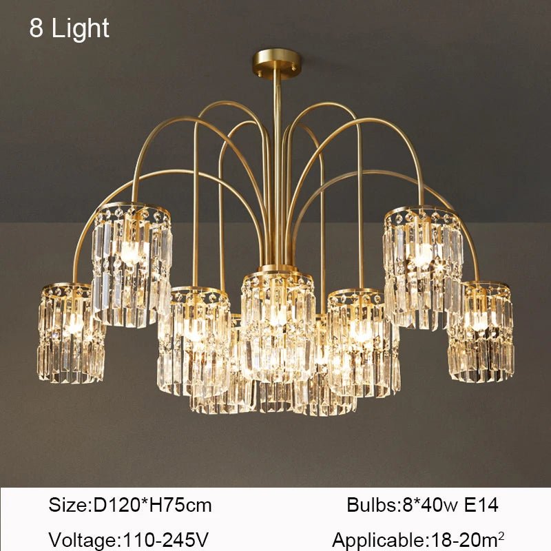 Modern Crystal LED Chandelier - Hans Lumiere