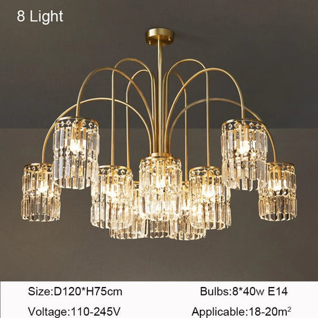 Modern Crystal LED Chandelier - Hans Lumiere
