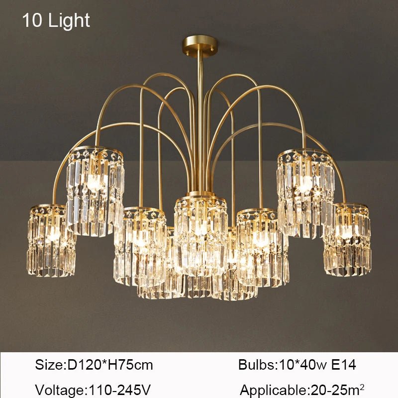 Modern Crystal LED Chandelier - Hans Lumiere