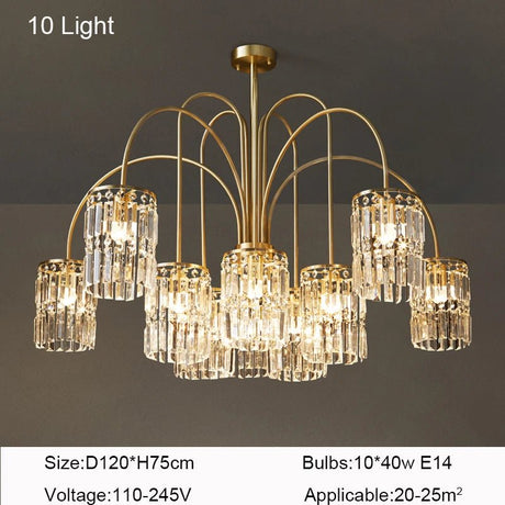 Modern Crystal LED Chandelier - Hans Lumiere