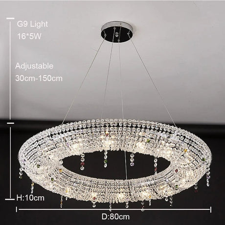 Modern Crystal LED Suspension Chandeliers Lighting - Hans Lumiere
