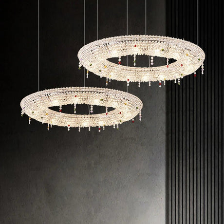 Modern Crystal LED Suspension Chandeliers Lighting - Hans Lumiere