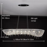 Modern Crystal LED Suspension Chandeliers Lighting - Hans Lumiere