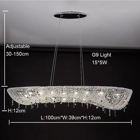 Modern Crystal LED Suspension Chandeliers Lighting - Hans Lumiere