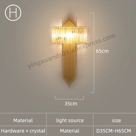 Modern Crystal Wall Sconce for Living Room and Bedroom - Hans Lumiere