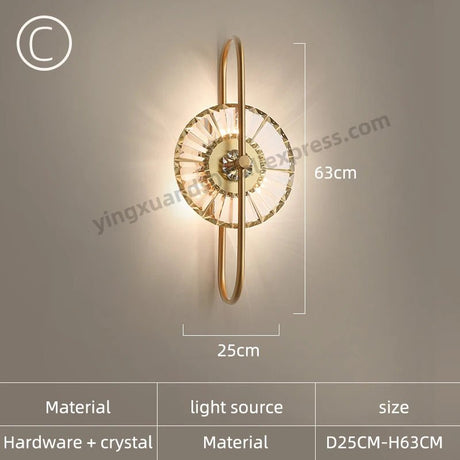 Modern Crystal Wall Sconce for Living Room and Bedroom - Hans Lumiere