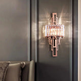Modern Crystal Wall Sconce - LED Wall Light for Living Room, Bedroom and Hallway - Hans Lumiere
