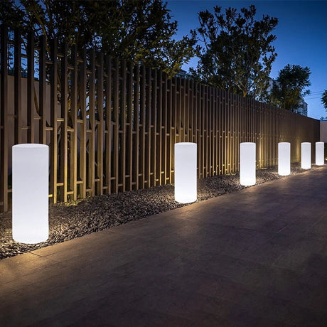 Modern Cylinder Landscape Lamp With Remote Control - Hans Lumiere