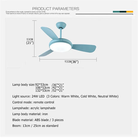 Modern Decorative Ceiling Fan With Remote Control - Hans Lumiere