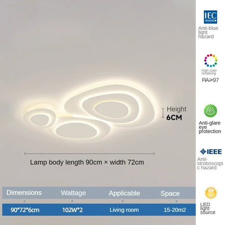 Modern Dimmable LED Ceiling Lamp - Hans Lumiere