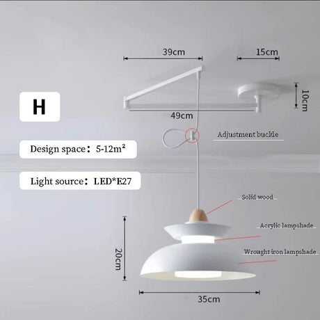 Modern Dining Table Rocker LED Chandelier - Hans Lumiere