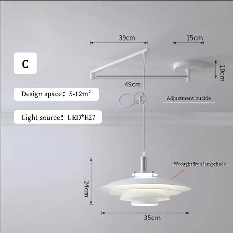 Modern Dining Table Rocker LED Chandelier - Hans Lumiere