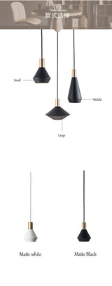 Modern Dome Pendant Light — Black & White, Dimmable LED - Hans Lumiere