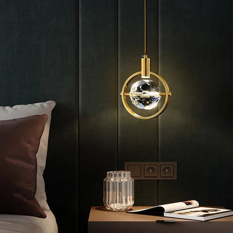 Modern Drop Light Brass Copper LED Crystal Chandelier - Hans Lumiere