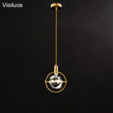 Modern Drop Light Brass Copper LED Crystal Chandelier - Hans Lumiere