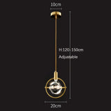 Modern Drop Light Brass Copper LED Crystal Chandelier - Hans Lumiere