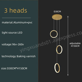 Modern Duplex Staircase Pendant Hanging Lamp - Hans Lumiere