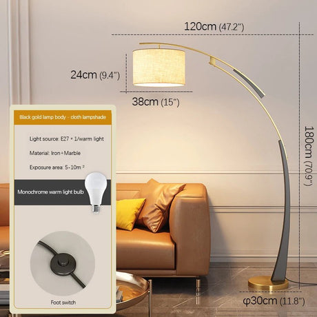 Modern Family Nordic Fishing Floor Lamp - Hans Lumiere