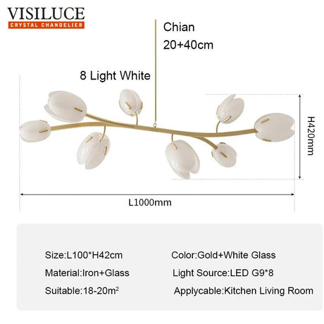 Modern Flower Chandelier Pendant Light - Hans Lumiere