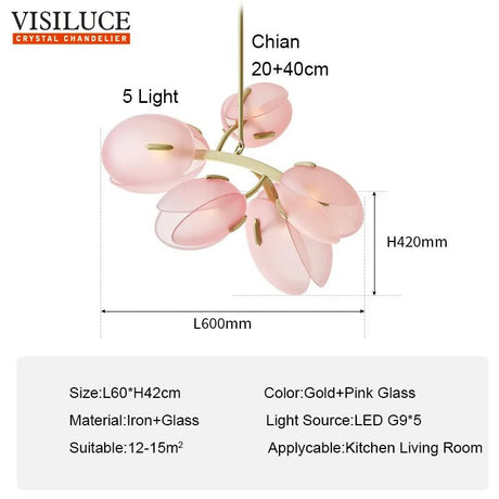Modern Flower Chandelier Pendant Light - Hans Lumiere