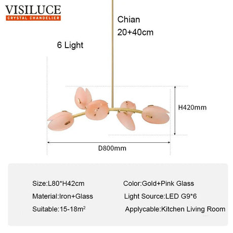 Modern Flower Chandelier Pendant Light - Hans Lumiere