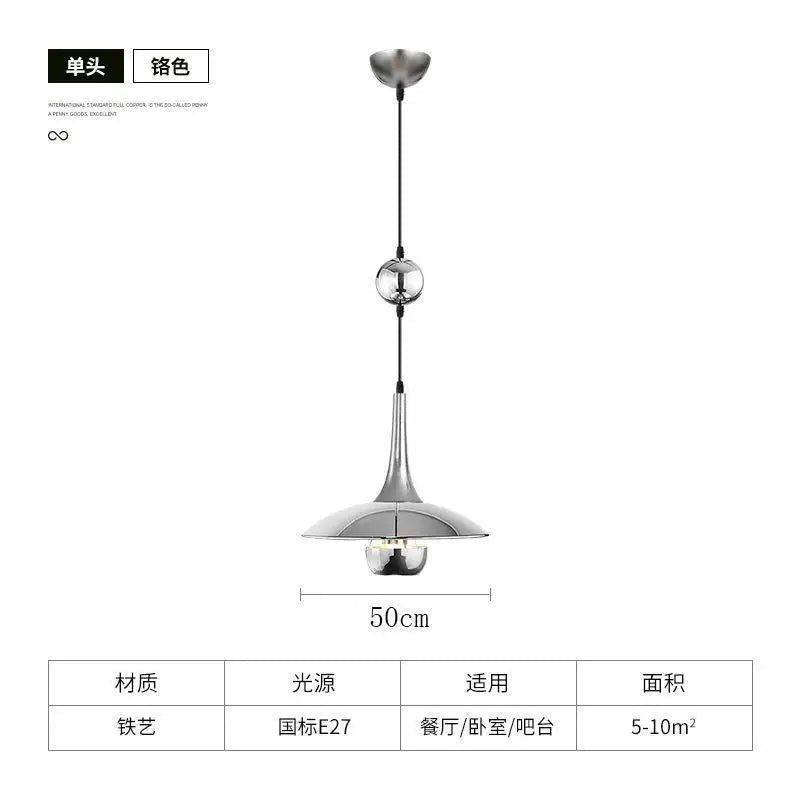 Modern Flying-Saucer Pulley Pendant Light - Hans Lumiere