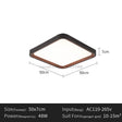 Modern Geometric Wood Grain LED Ceiling Lamp – Korean Style Flush Mount - Hans Lumiere