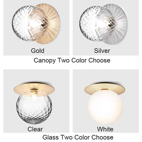 Modern Glass Ball Nordic LED Ceiling Light - Hans Lumiere