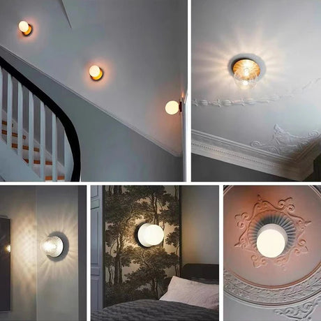 Modern Glass Ball Nordic LED Ceiling Light - Hans Lumiere