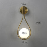 Modern Glass Ball Wall Light Luxury Gold Sconce - Hans Lumiere