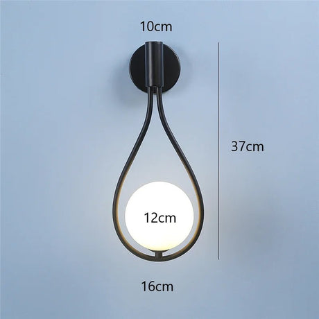Modern Glass Ball Wall Light Luxury Gold Sconce - Hans Lumiere