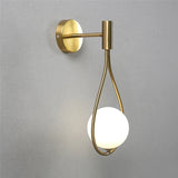 Modern Glass Ball Wall Light Luxury Gold Sconce - Hans Lumiere