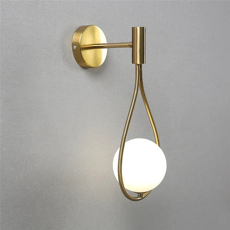 Modern Glass Ball Wall Light Luxury Gold Sconce - Hans Lumiere