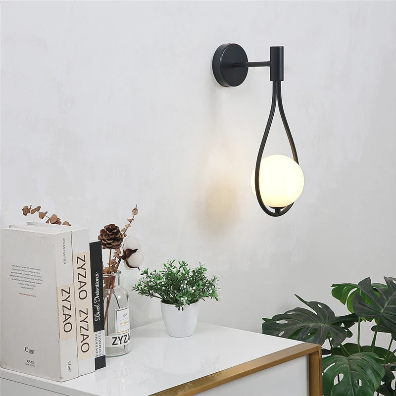 Modern Glass Ball Wall Light Luxury Gold Sconce - Hans Lumiere
