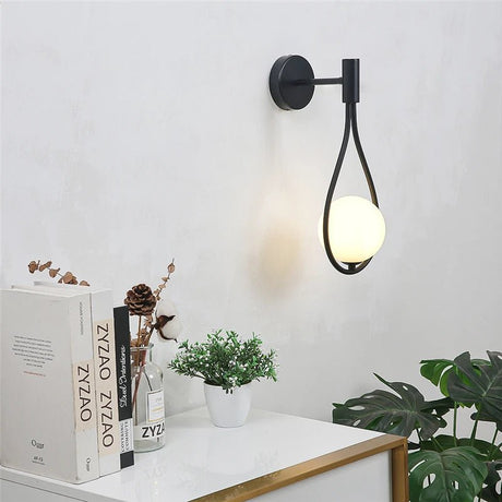 Modern Glass Ball Wall Light Luxury Gold Sconce - Hans Lumiere