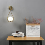 Modern Glass Ball Wall Light Luxury Gold Sconce - Hans Lumiere