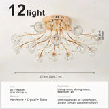 Modern Glass Flush Mount Ceiling Light for Living Room - Hans Lumiere