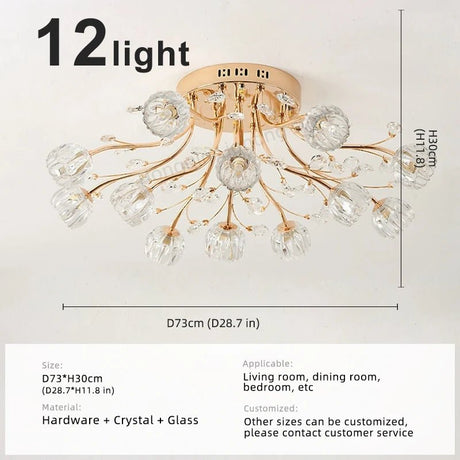 Modern Glass Flush Mount Ceiling Light for Living Room - Hans Lumiere