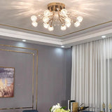 Modern Glass Flush Mount Ceiling Light for Living Room - Hans Lumiere