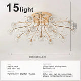 Modern Glass Flush Mount Ceiling Light for Living Room - Hans Lumiere