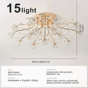 Modern Glass Flush Mount Ceiling Light for Living Room - Hans Lumiere