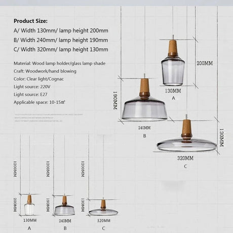 Modern Glass Pendant Light - Hans Lumiere