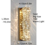 Modern Gold Chrome Luxury Crystal LED Wall Light - Hans Lumiere