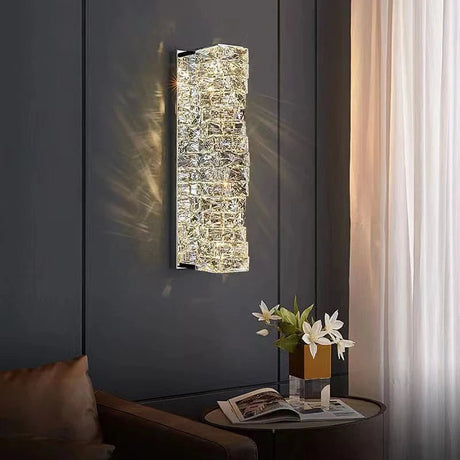 Modern Gold Chrome Luxury Crystal LED Wall Light - Hans Lumiere