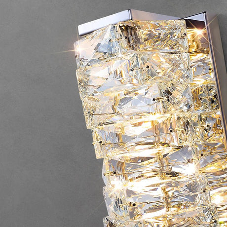 Modern Gold Chrome Luxury Crystal LED Wall Light - Hans Lumiere