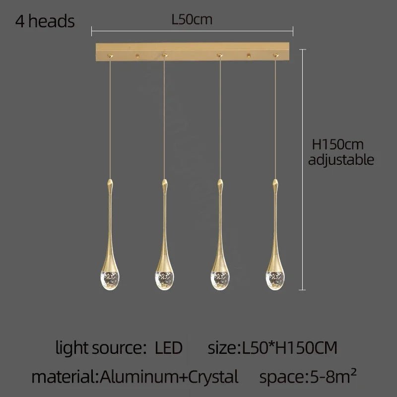 Modern Golden Crystal LED Chandelier - Hans Lumiere
